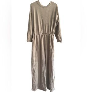 Tan Long Sleeve Jumpsuit